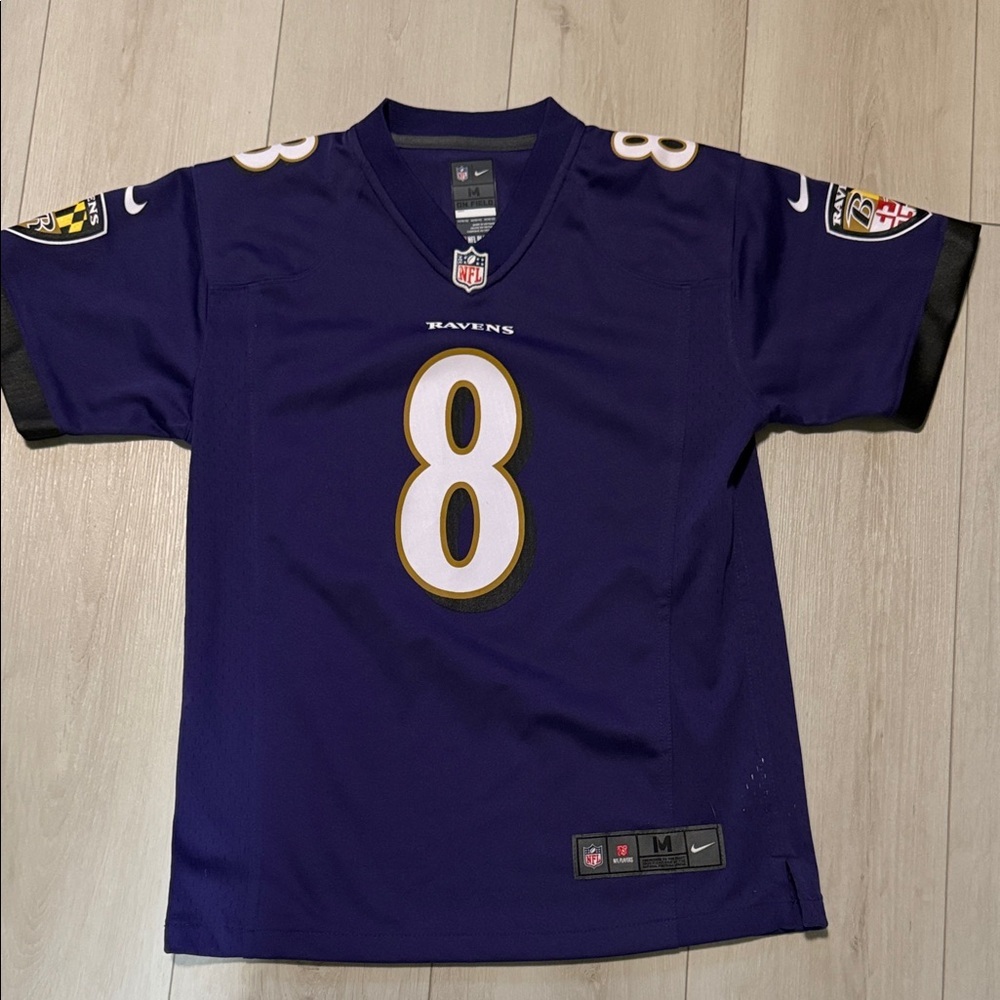 Nike Purple & White #8 Football Jersey Lamar Jackson